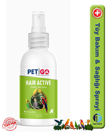 - Kafes Kuşları için Tüy Bakım Sprey - 150 ml B Vitamini ve Biotin