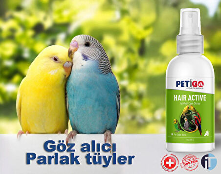 - Kafes Kuşları için Tüy Bakım Sprey - 150 ml B Vitamini ve Biotin