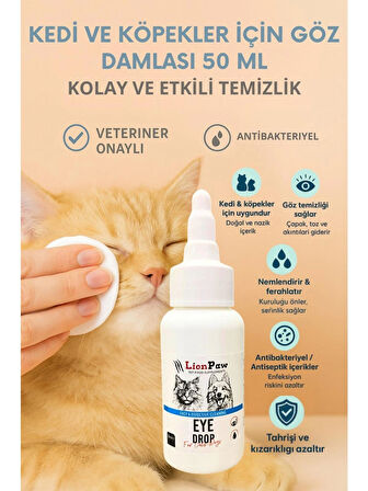 Kedi ve Köpek Göz Temizleme ve Bakım Solüsyonu 50 ML