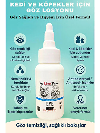 Kedi ve Köpek Göz Temizleme ve Bakım Solüsyonu 50 ML