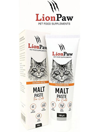 Anti-Hairball Tüy Yumağı Önleyici Malt Macun 100 GR Biotin-Kalsiyum Güçlü İçerik