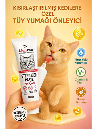 Sterilised Malt Macun 100GR ( Kısırlaştırılmış Kediler Için Tüy Yumağı Önleyici )Idrar Yolu Desteği