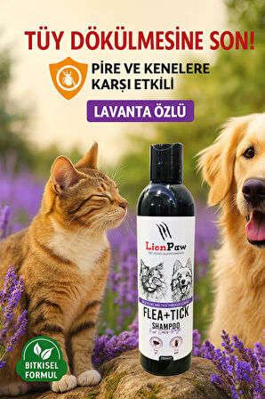 Kedi ve Köpek Tüy Dökümü Önleyici Bit Pire Parazit Kene Şampuanı 250 ML