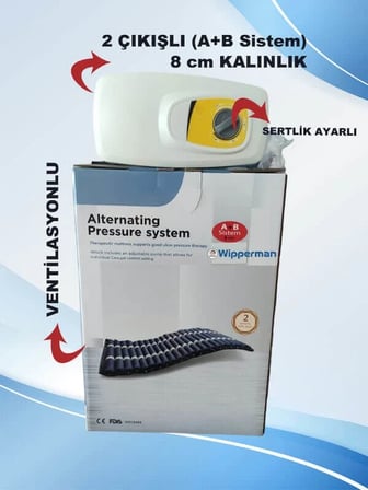 Medkaltec Boru tipi havalı yatak a+b sistem 8 cm