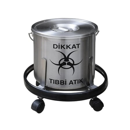 Erpa Medikal Paslanmaz Çelik Tıbbi Atık Kovası