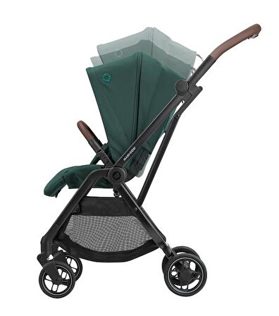 Maxi-Cosi Leona2-Cabriofix I-Size Tek Elle Katlanabilen Ultra Kompakt Çift Yönlü Seyahat Sistem Bebek Arabası Green-Black