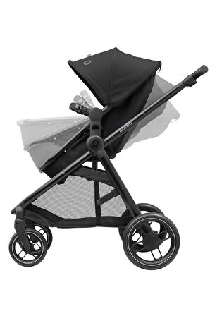 Maxi-Cosi Zelia3-CabrioFix I-Size Çift Yönlü Seyahat Sistem Bebek Arabası Essential Black