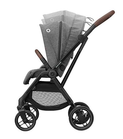 Maxi-Cosi Leona2-Cabriofix I-Size Tek Elle Katlanabilen Ultra Kompakt Çift Yönlü Seyahat Sistem Bebek Arabası Grey-Graphite