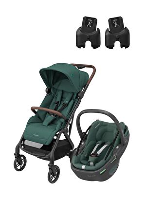 Maxi-Cosi Soho-Coral 360 Modüler Ana Kucaklı Ultra Kompakt  Seyahat Sistem Bebek Arabası Essential Green