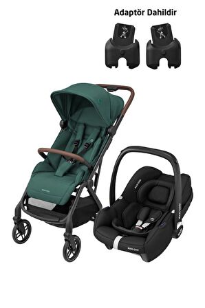 Maxi-Cosi Soho-Cabriofix İ-Size Modüler Ana Kucaklı Ultra Kompakt  Seyahat Sistem Bebek Arabası Green-Black