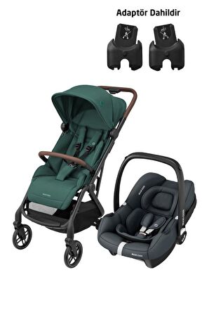 Maxi-Cosi Soho-Cabriofix İ-Size Modüler Ana Kucaklı Ultra Kompakt  Seyahat Sistem Bebek Arabası Green-Graphite