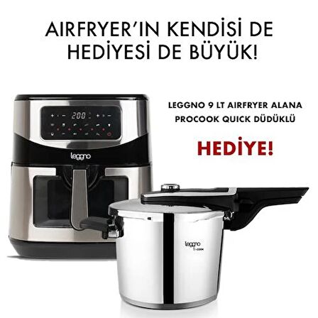 LEGGNO PRO 9 LT AIR FRYER & PROCOOK QUICK 4 LT DÜDÜKLÜ TENC.