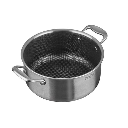 Leggno Elite Pro 3Ply Petek Dokulu Çelik Derin Tencere 24 Cm  