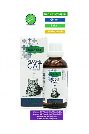 Sernely Plus B 50ml (KEDİ TÜY VE DERİ SAĞLIĞINI DESTEKLEYİCİ MULTİVİTAMİN DAMLA)