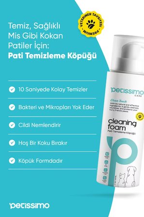 Petissimo Care Kedi ve Köpek Pati Temizleme Köpüğü- 200 ml