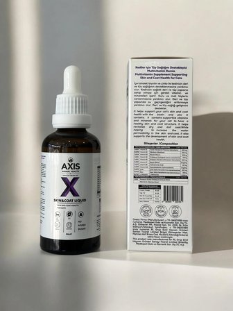 Skin & Coat Liquid 50 ml | Kediler için Deri ve Tüy Sağlığı Destekleyici Multivitamin Damla