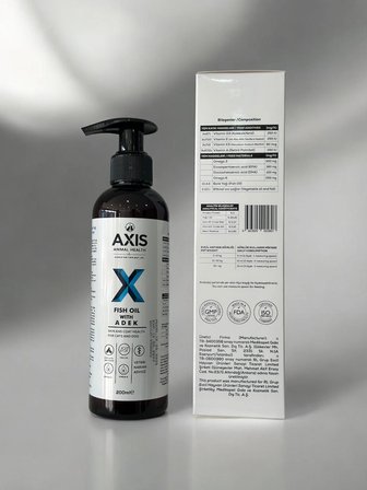 Fish Oil with ADEK 200 ml | Kedi ve Köpekler için Omega 3-6 İçeren Balık Yağı Takviyesi