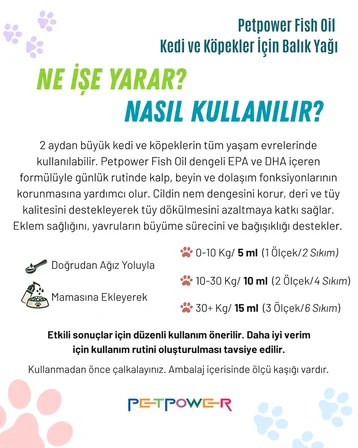 Kedi Köpek Balık Yağı Fish Oil 200 ml – Omega 3 & 6 (EPA DHA) Cilt ve Tüy Bakımı