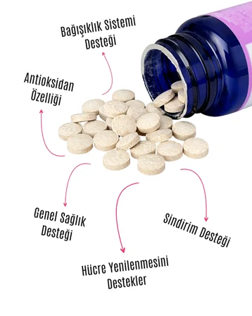 Kedi Köpek Bağışıklık Sistemi Desteği, Beta Glukan, C Vitamini, Taurin Tablet 75 Adet