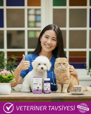 Kedi Köpek Bağışıklık Sistemi Desteği, Beta Glukan, C Vitamini, Taurin Tablet 75 Adet