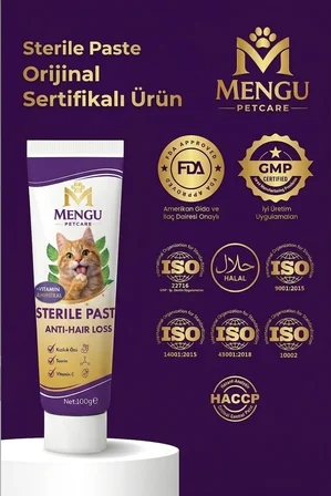 Tüy Dökülme Engelleyici, Tüy Yumağı ve Kusma Önleyici Multivitamin Kedi Malt Macun 100 gr