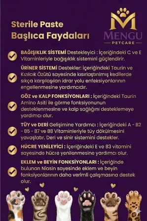 Tüy Dökülme Engelleyici, Tüy Yumağı ve Kusma Önleyici Multivitamin Kedi Malt Macun 100 gr
