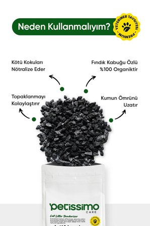 Petissimo Care Ultra Güçlü Kedi Kumu Koku Giderici Set - Aktif Karbon ve Koku Giderici Sprey