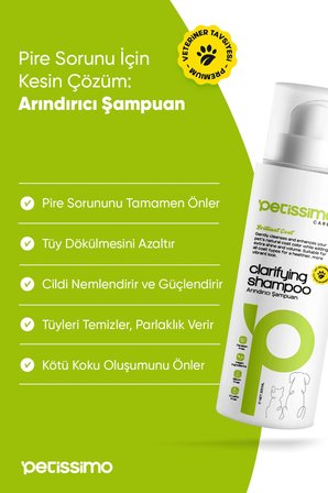 Petissimo Care 3'lü Süper Temizlik Seti - Arındırıcı Şampuan - Kuru Şampuan - Pati Temizleme Köpüğü