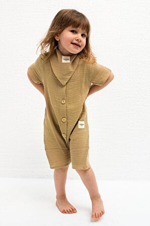 Düğmeli Tulum Kumsal Beji