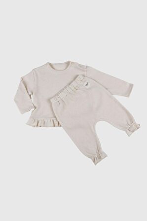 Fırfırlı Pantolon Bej