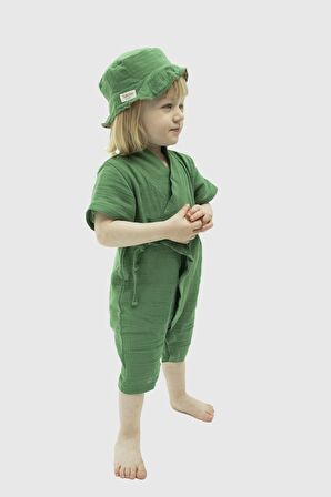 Uzun Kimono Tulum Çimen Yeşili