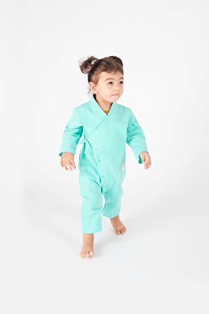 Uzun Kimono Tulum Mint Yeşili