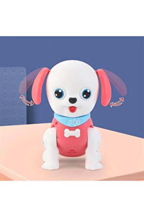 Aya Toys Fun Dog Sesli Işıklı Hareketli Pilli Köpek 40272 PEMBE