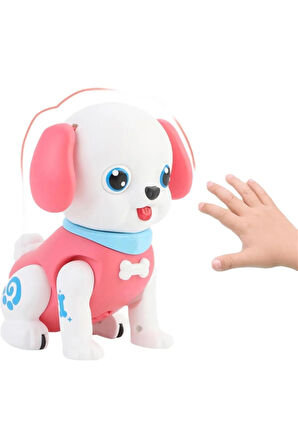 Aya Toys Fun Dog Sesli Işıklı Hareketli Pilli Köpek 40272 PEMBE