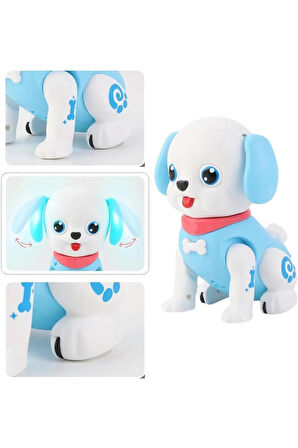 Aya Toys Fun Dog Sesli Işıklı Hareketli Pilli Köpek 40272 MAVİ