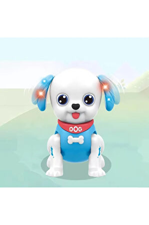 Aya Toys Fun Dog Sesli Işıklı Hareketli Pilli Köpek 40272 MAVİ