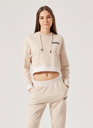 Ellesse Kırık Beyaz Kadın Kapüşonlu Sweatshirt F005-OF