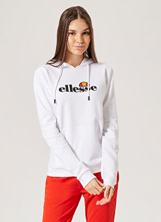 Ellesse Kapüşon Yaka Beyaz Kadın Sweatshırt F021-WT Kadın SWEATSHIRT
