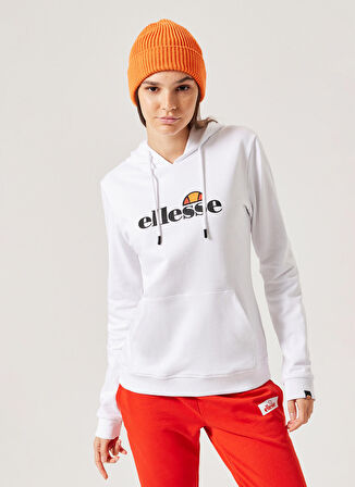 Ellesse Kapüşon Yaka Beyaz Kadın Sweatshırt F021-WT Kadın SWEATSHIRT