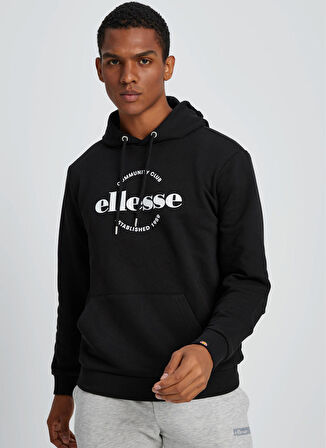 Ellesse Siyah Erkek Kapüşonlu Sweatshirt EM050-BK