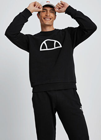 Ellesse Siyah Erkek Bisiklet Yaka Sweatshirt EM097-BK