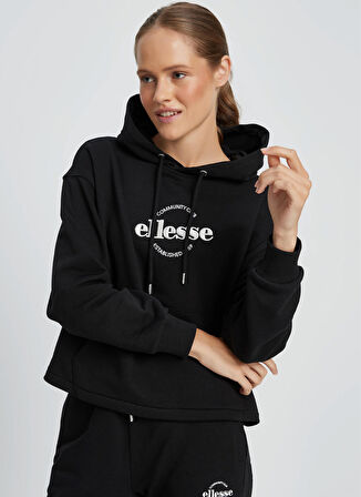 Ellesse Siyah Kadın Kapüşonlu Sweatshirt EF037-BK