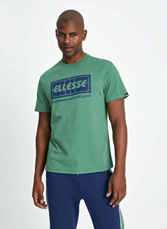 Ellesse Yeşil Erkek Bisiklet Yaka T-Shirt EM160-GRN