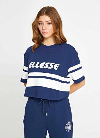 Ellesse Lacivert Bisiklet Yaka Kadın T-Shirt EF137-NV