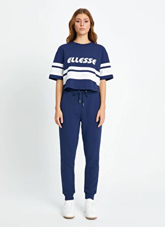 Ellesse Lacivert Bisiklet Yaka Kadın T-Shirt EF137-NV