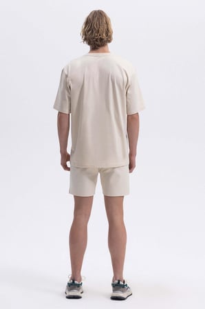 Ellesse Erkek Bisiklet Yaka Ekru Tişört EM391