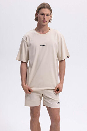 Ellesse Erkek Bisiklet Yaka Ekru Tişört EM391