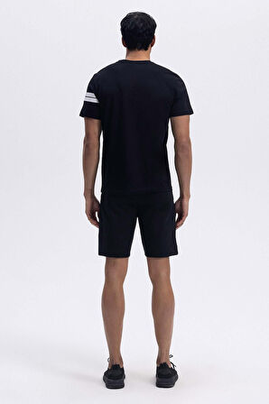 Ellesse Erkek Siyah Yuvarlak Yaka Tişört EM442