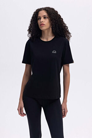 Ellesse Kadın Bisiklet Yaka Siyah Tişört EF426BK
