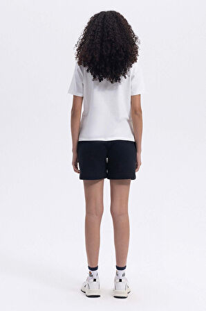 Ellesse Kadın Yuvarlak Yaka Ekru Tişört EF426ECR